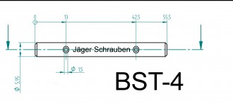 Titan (Ti6Al4V) - Bremsbelagstift natur